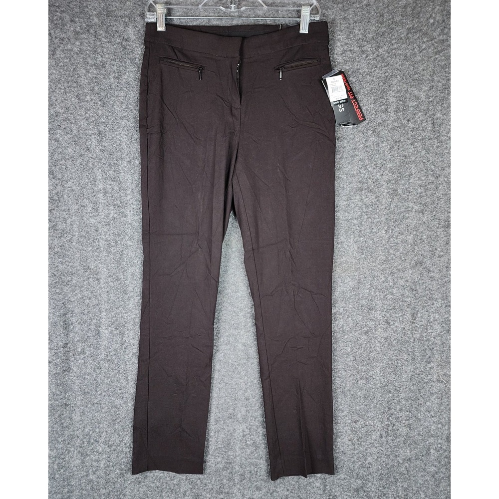 Briggs Pants Womens 6 589BJL3BR Brown Perfect Fit Waistband Zipper Pocket NEW